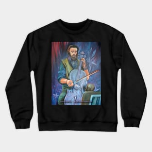 Gothic Cello Player Azriel Mordecai Crewneck Sweatshirt